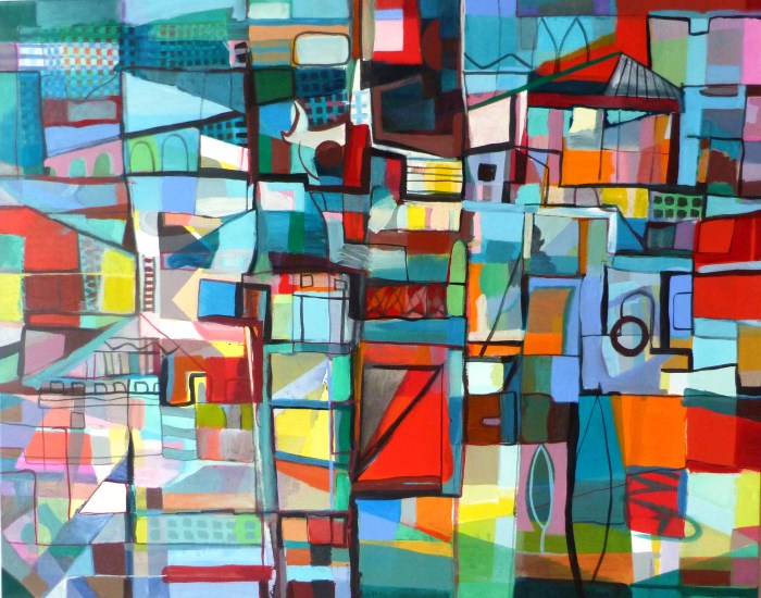 ROMAN TOWN. 101.6 x 81.3 cm. Acrylic on Canvas. 2014