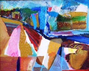 VIEW OF THE DART. Mixed Media on Canvas. 2014