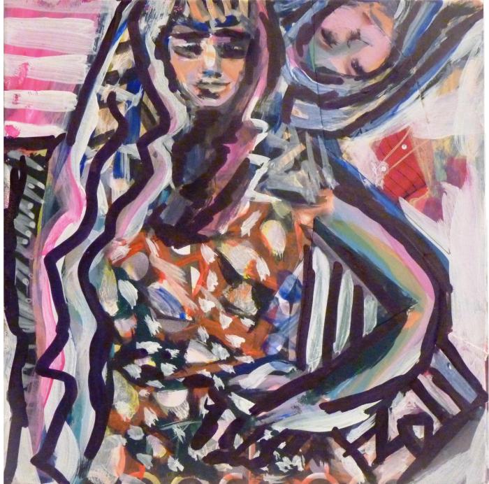 INESCAPABLE. 2011. Mixed Media on Card. 15 x 15 cm.