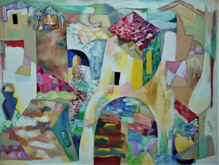 Regusse, Provence. Acrylic on Canvas. 1993. 122 x 91 x 2 cm