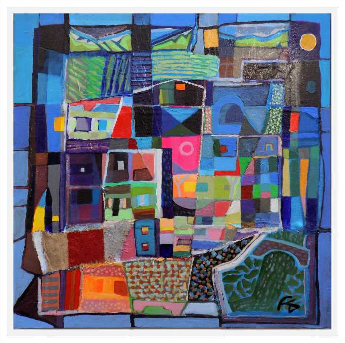 ANTUGNAC. 60 x 60 x 4 cm. Mixed Media on Canvas. 2016