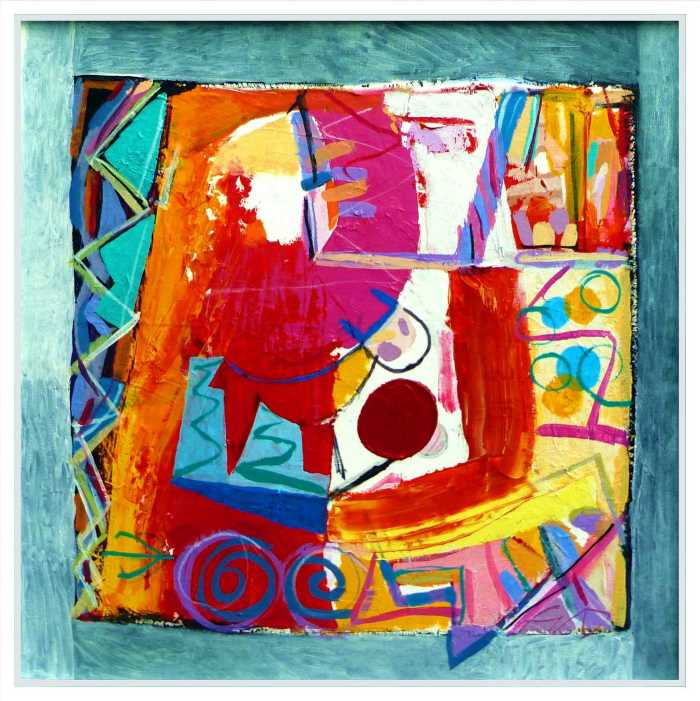 RED RUM Mixed Media on Canvas. 24 x 24 inches. 2015.