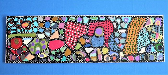 WALKABOUT. Acrylic on Canvas. 100 x 30 x 2 cm. 2020 (3)