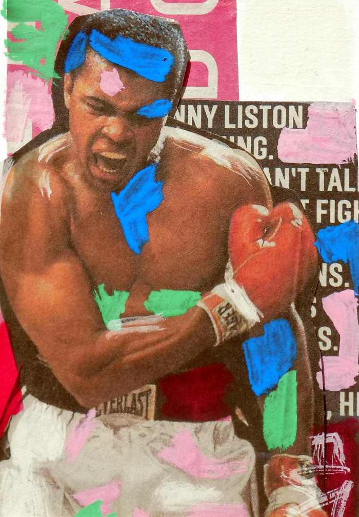 ALI LISTON 11.5 x 16 cm. Mixed Media Collage. F G Davis 2016.